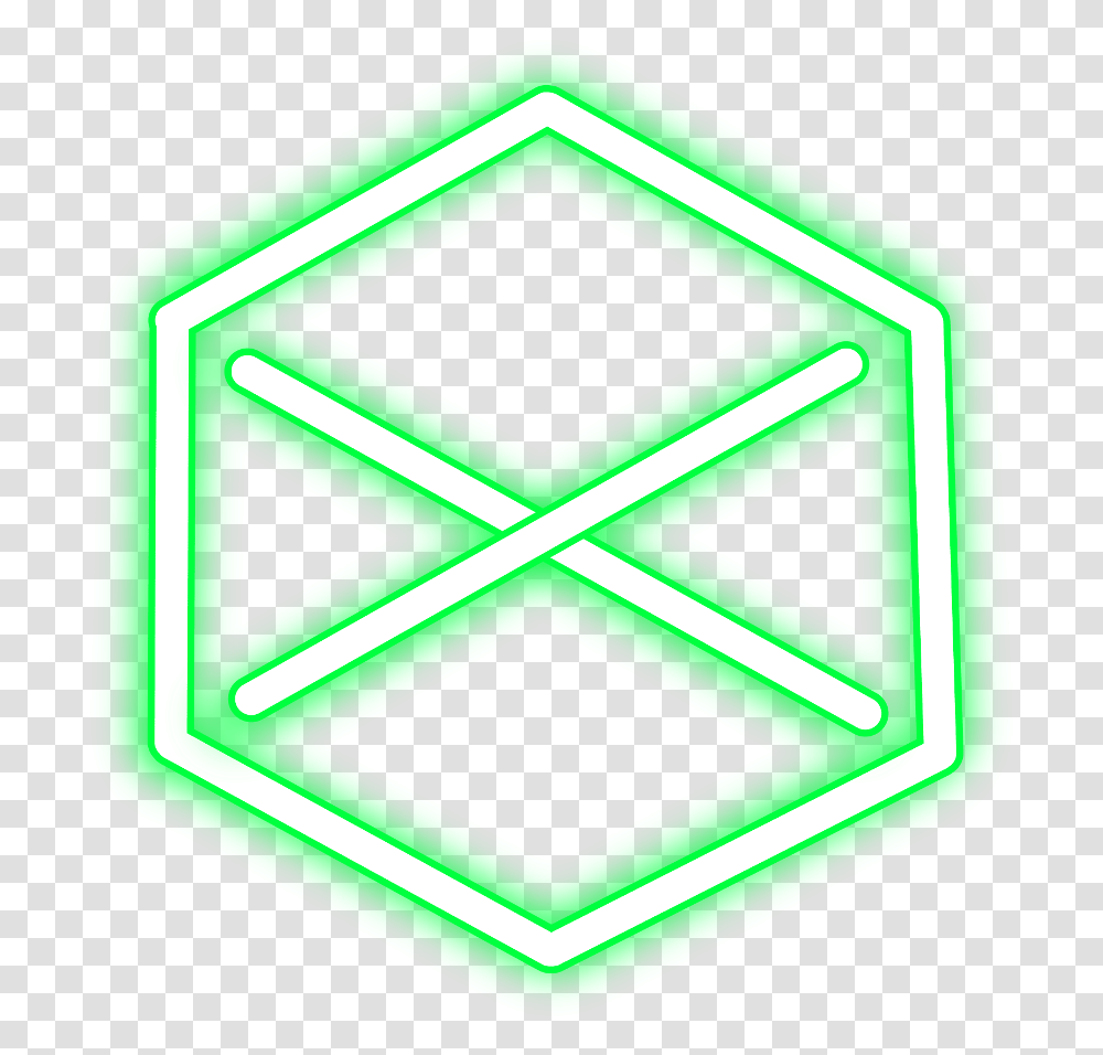 Neon Hexagon Round Green Freetoedit Circle Geometric Neon Cube, First Aid, Star Symbol, Recycling Symbol Transparent Png