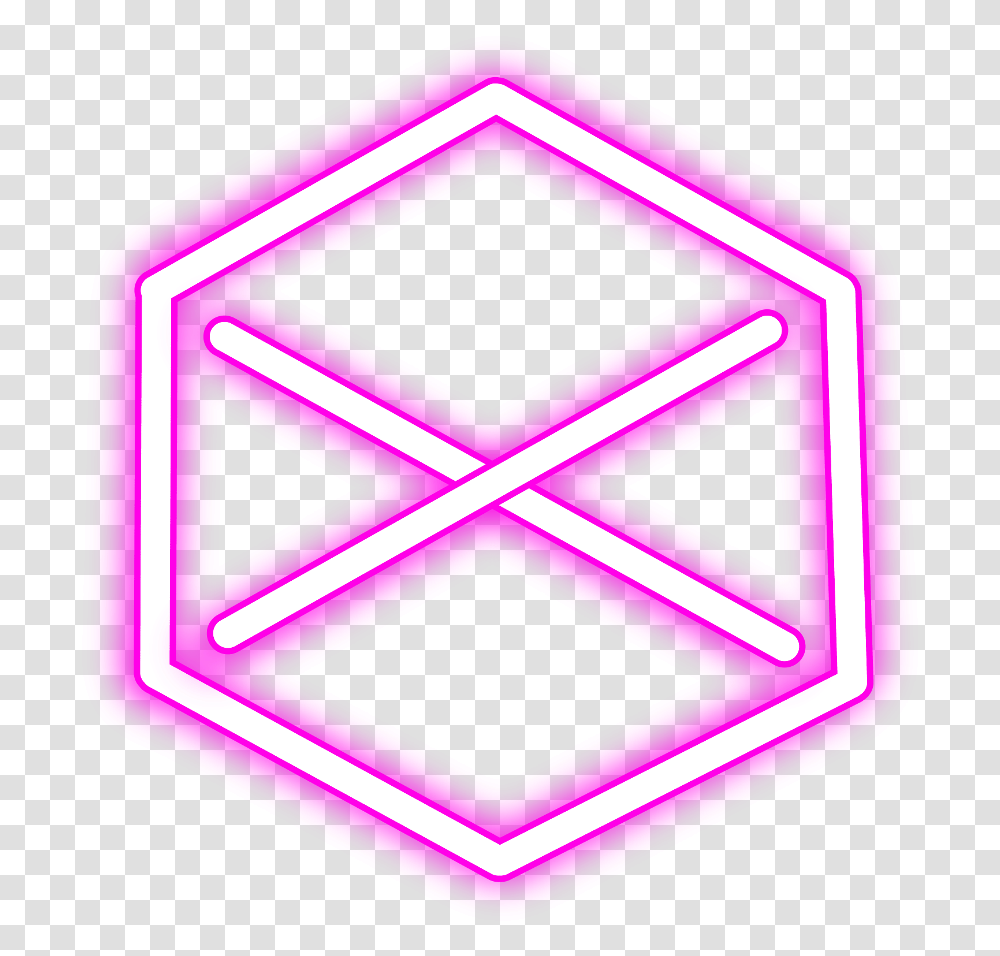 Neon Hexagon Roundpink Freetoedit Circle Geometric Orange Neon Lines Transparent Png