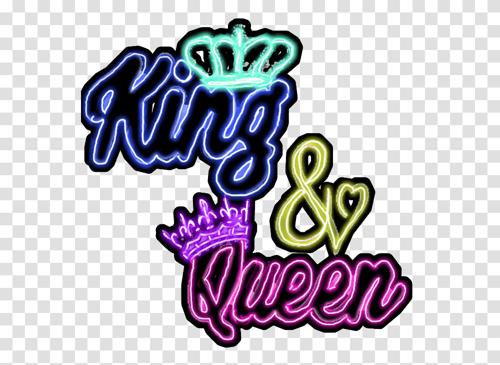 Neon King Queen Clown, Light, Alphabet Transparent Png