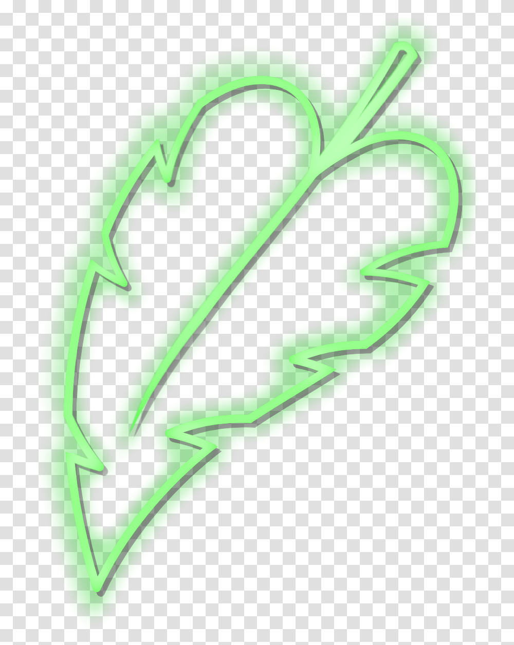 Neon Leaf Green Tropical Madewithpicsartdrawingtools Neon Tropical Leaves, Plant, Produce, Food, Vegetable Transparent Png