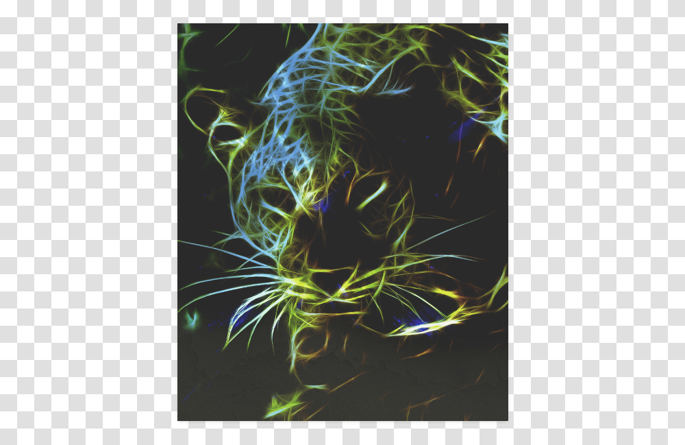 Neon Leopard Poster 20 X24 Cover Samsung J7 2017 Tigre, Ornament, Pattern, Fractal, Cat Transparent Png