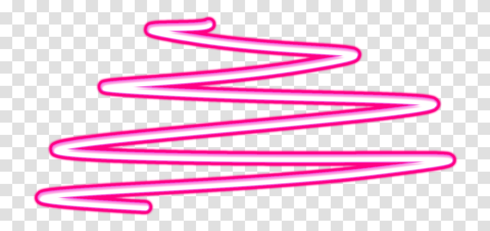 Neon Light Neon Pink Squiggly Line, Purple Transparent Png