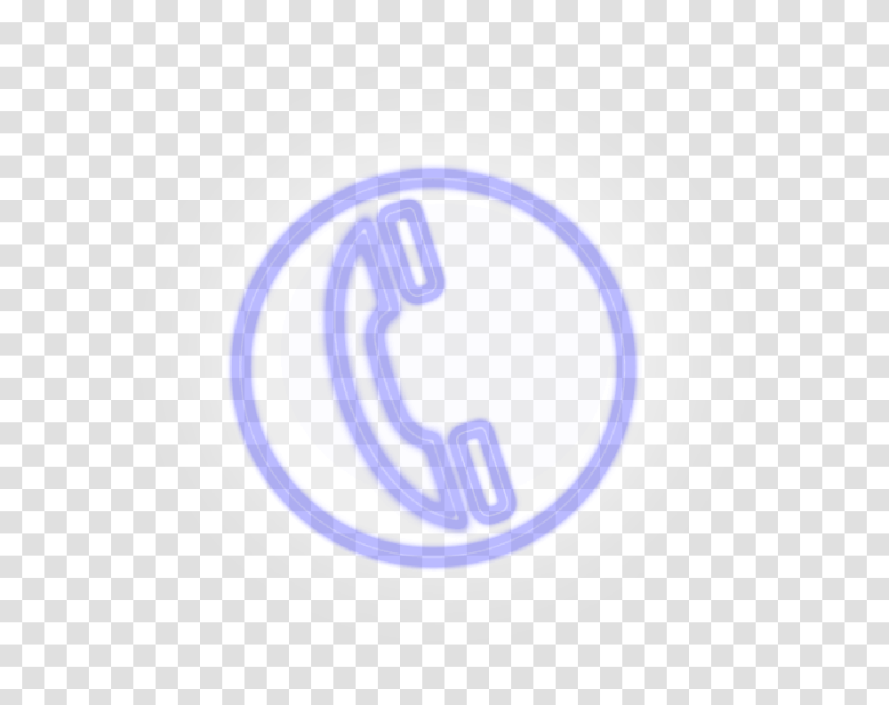 Neon Light Phone Telephone Communication Call Circle, Logo, Trademark Transparent Png