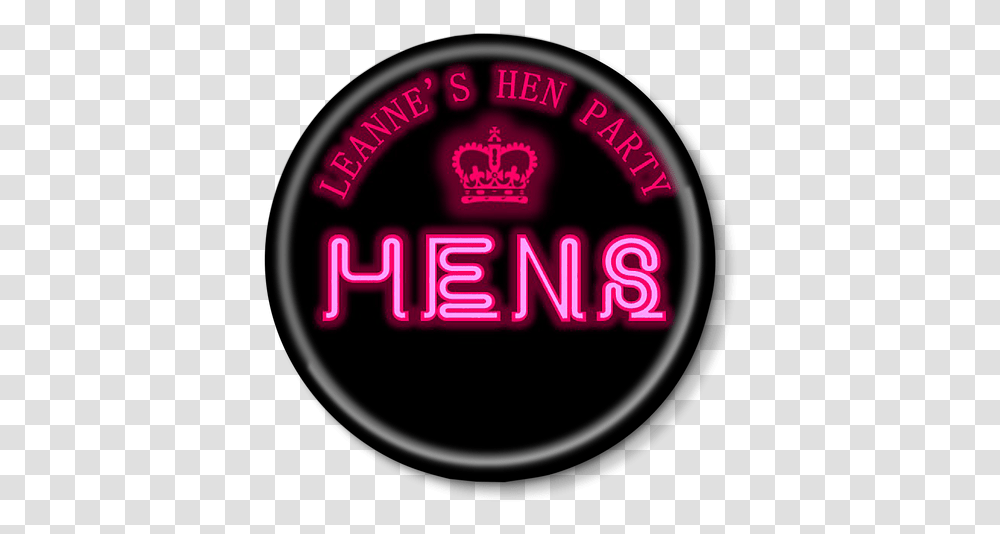 Neon Lights Hen Party Badges 12 Graphic Design, Symbol, Logo, Trademark, Text Transparent Png