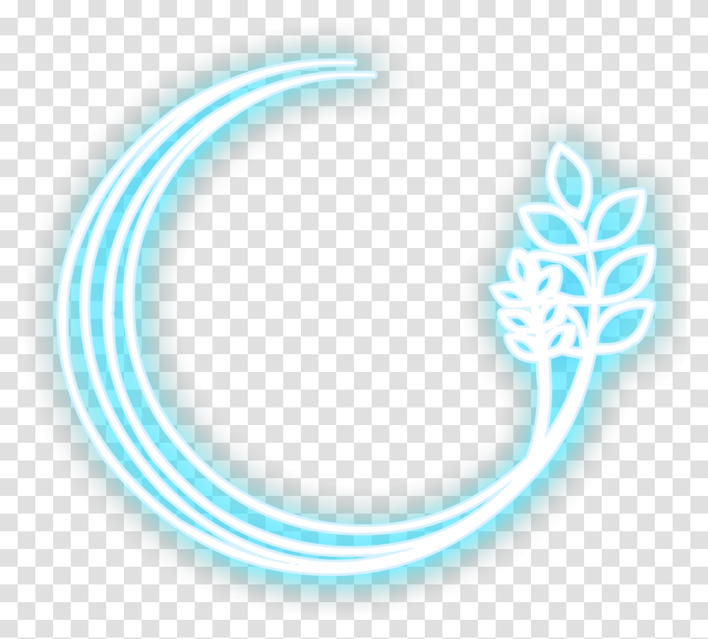 Neon Lines Circle Flower Sticker By Light Transparent Png