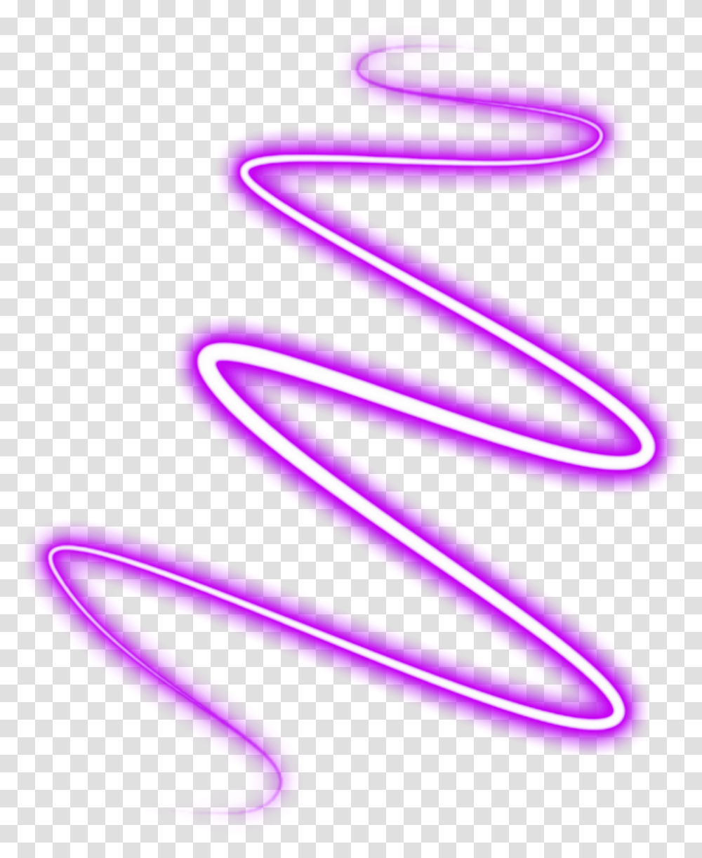 Neon Linespiral Lines Spirals Purple Freetoedit Pink Neon Line, Light, Scissors, Blade, Weapon Transparent Png