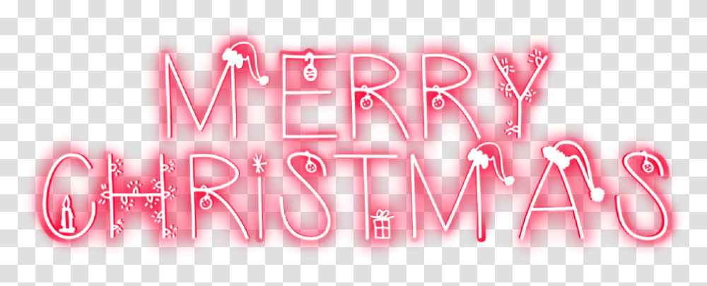 Neon Merrychristmas Freetoedit Christmas Word Graphic Design, Alphabet, Light, Ampersand Transparent Png