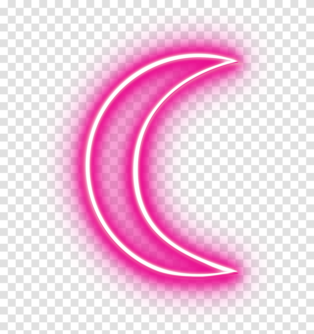 Neon Moon Ftestickers Stickers Autocollants Smile Pegat Pink Neon Background, Light, Purple, Tape Transparent Png