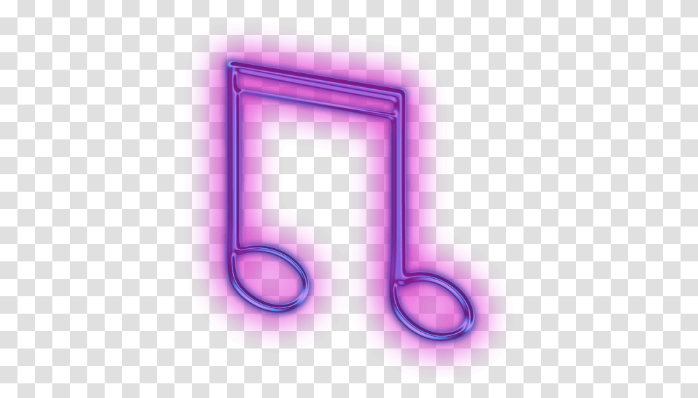 Neon Music Note Image Neon Music Note, Alphabet, Text, Symbol, Logo Transparent Png