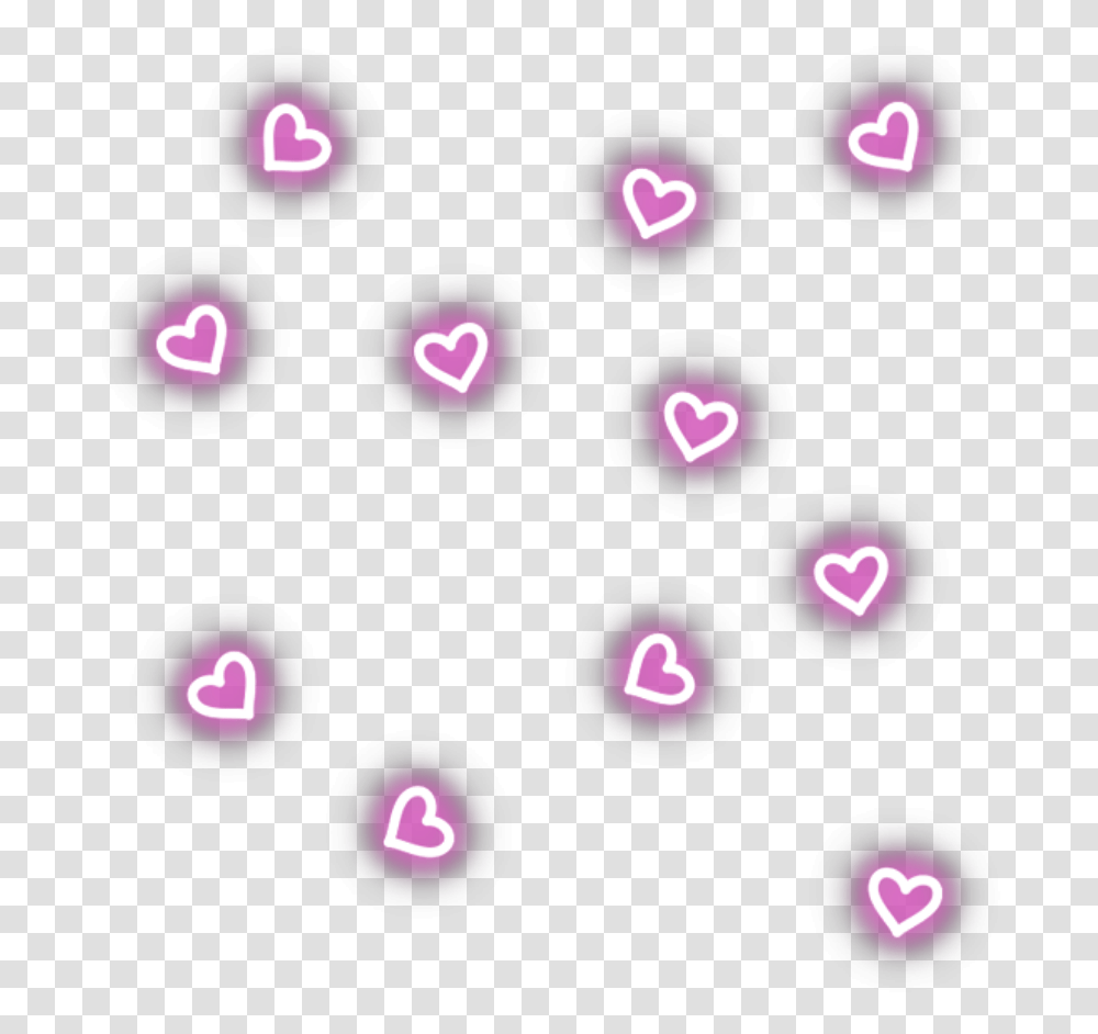 Neon Neoneffect Effect Heart Neonheart Hearts Stickers Picsart, Number, Pac Man Transparent Png