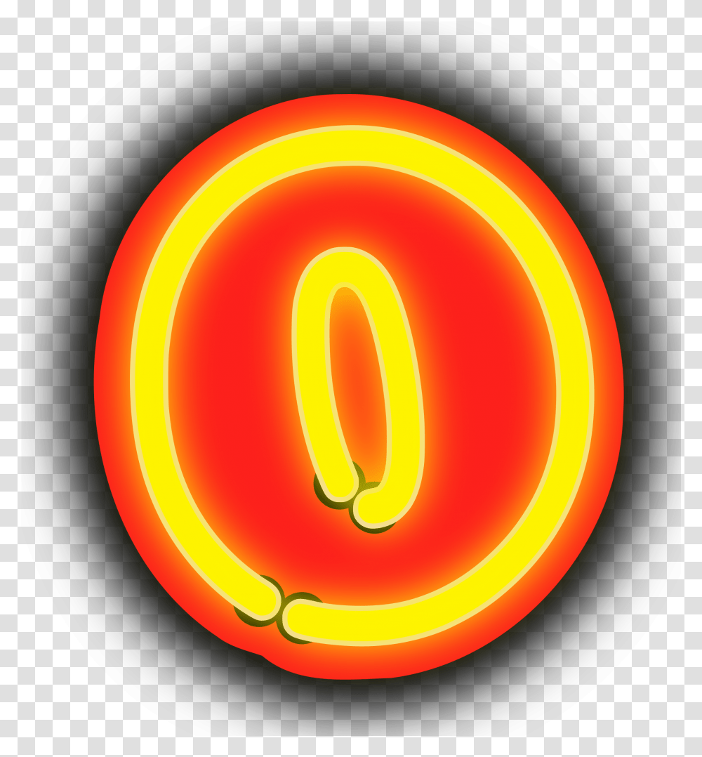 Neon Number 0, Alphabet, Light Transparent Png