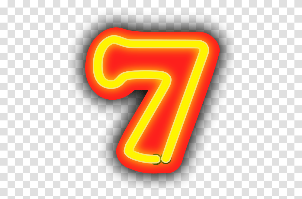 Neon Numerals 7 7 Clip Art, Number, Light Transparent Png