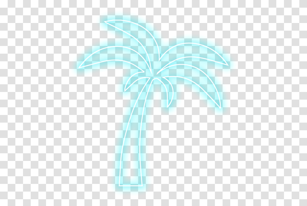 Neon Palm Tree, Flower, Plant, Blossom, Pattern Transparent Png