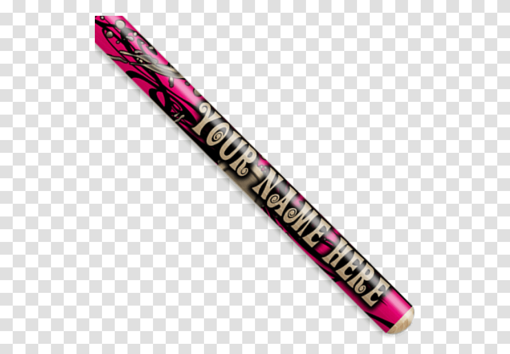 Neon Pink And Silver Splat Swirl Personalized Drumsticks Ski, Baseball Bat, Team Sport, Sports, Softball Transparent Png