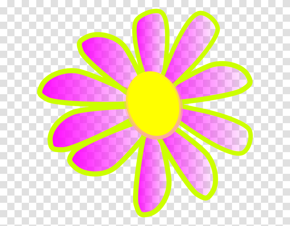 Neon Pink Flower Bright Bloss Rosas Neones, Daisy, Plant, Daisies, Blossom Transparent Png
