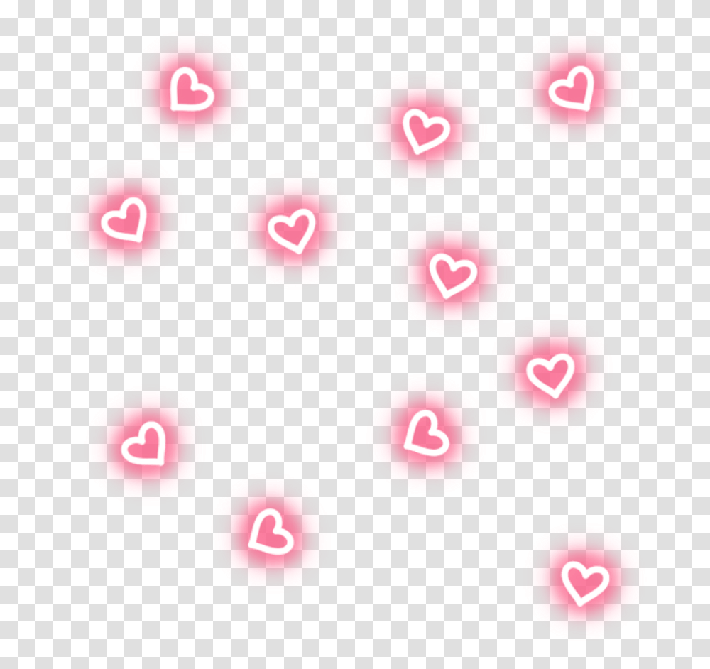 Neon Pink Heart Heart Aesthetic, Number, Symbol, Text, Bubble Transparent Png