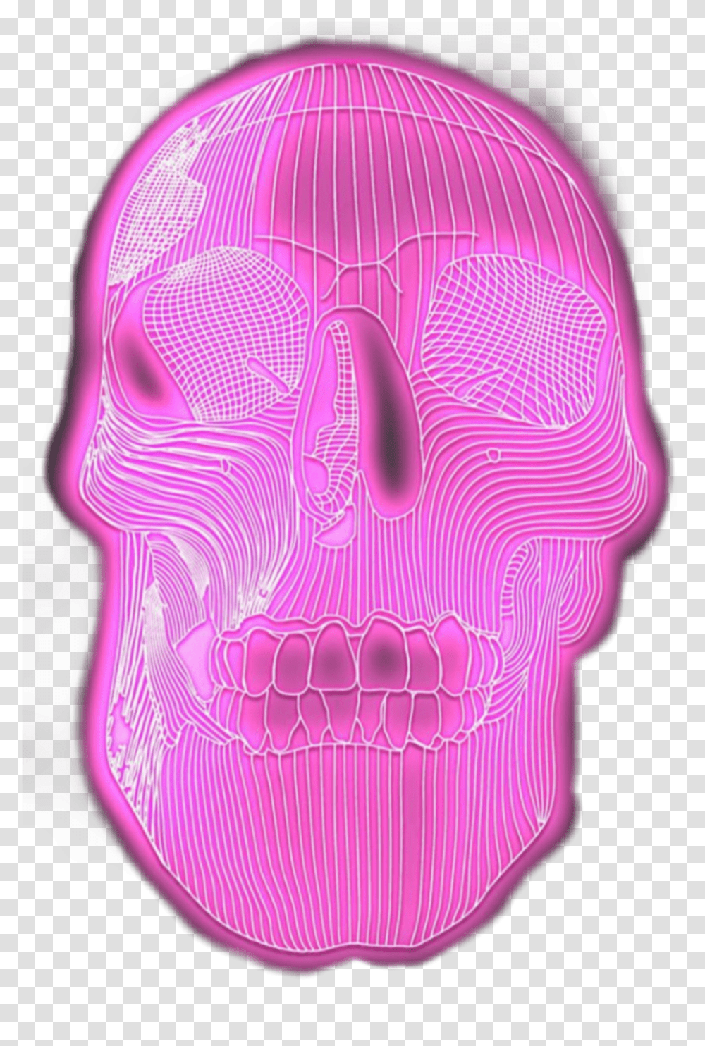 Neon Pink Skull Neon Skull, Balloon Transparent Png