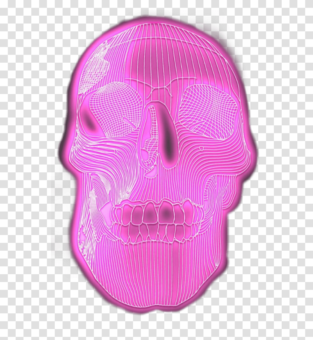Neon Pink Skull Skull, Leisure Activities, Balloon Transparent Png