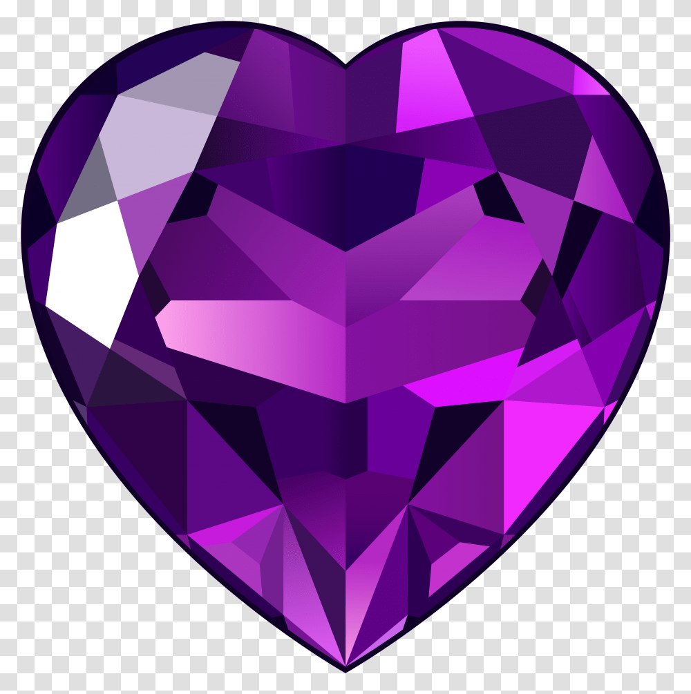 Neon Purple Heart Purple Heart Gem, Diamond, Gemstone, Jewelry, Accessories Transparent Png