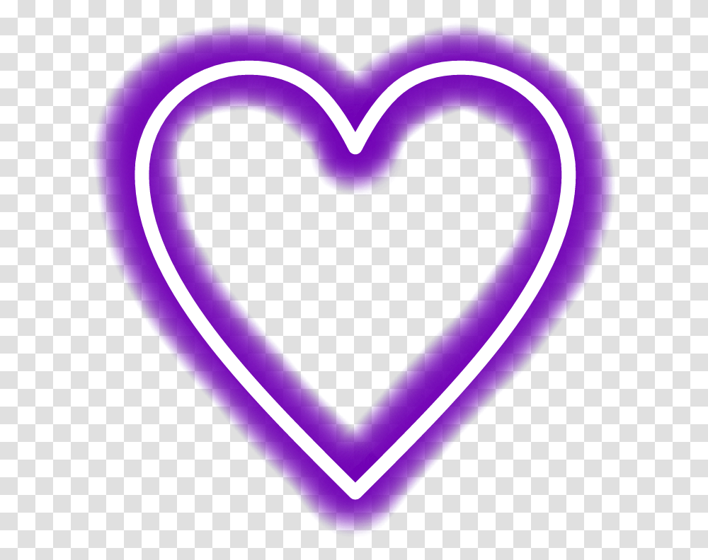 Neon Purple Heart Purple Hearts Background, Rug, Label Transparent Png