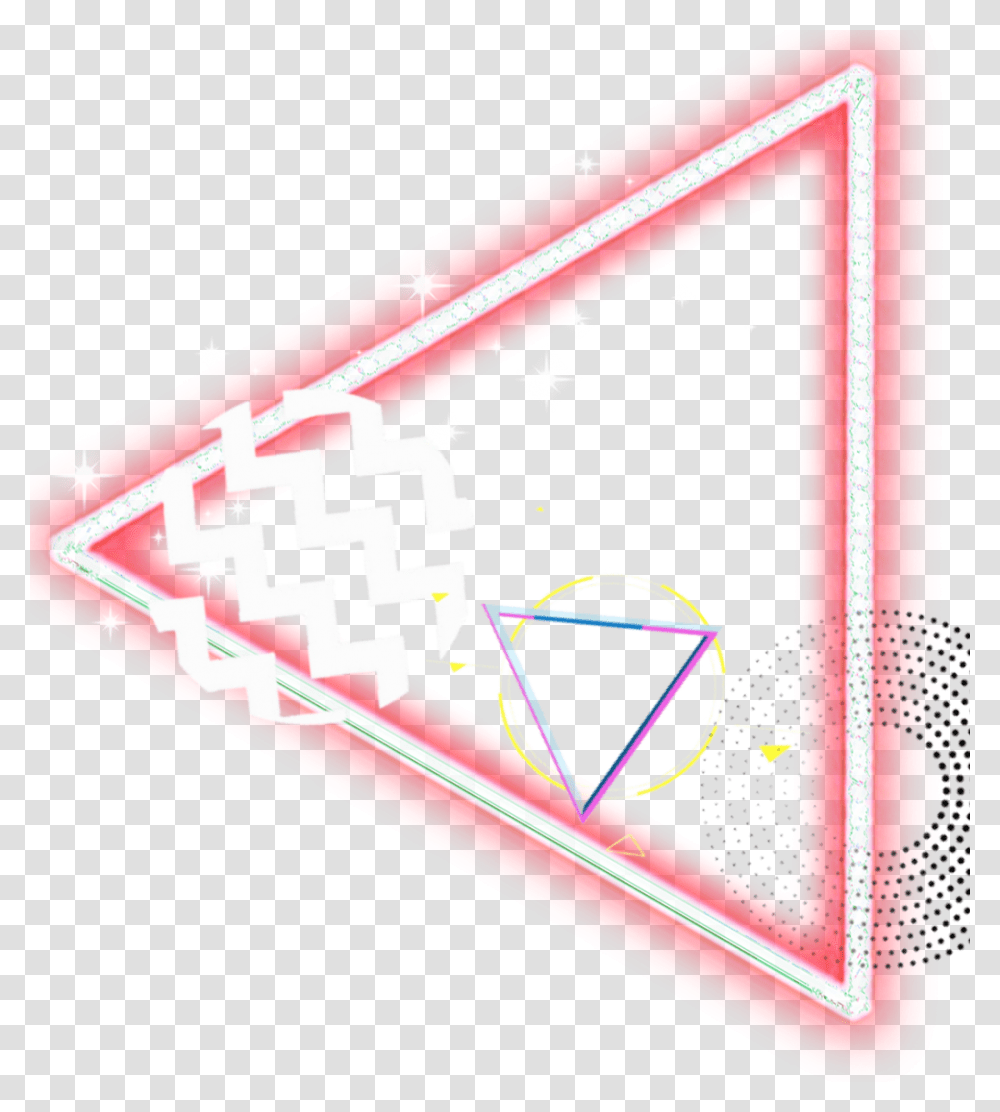 Neon Rainbow Lights Glow Lighteffect Frame Border Neon For Picsart, Triangle, Number Transparent Png