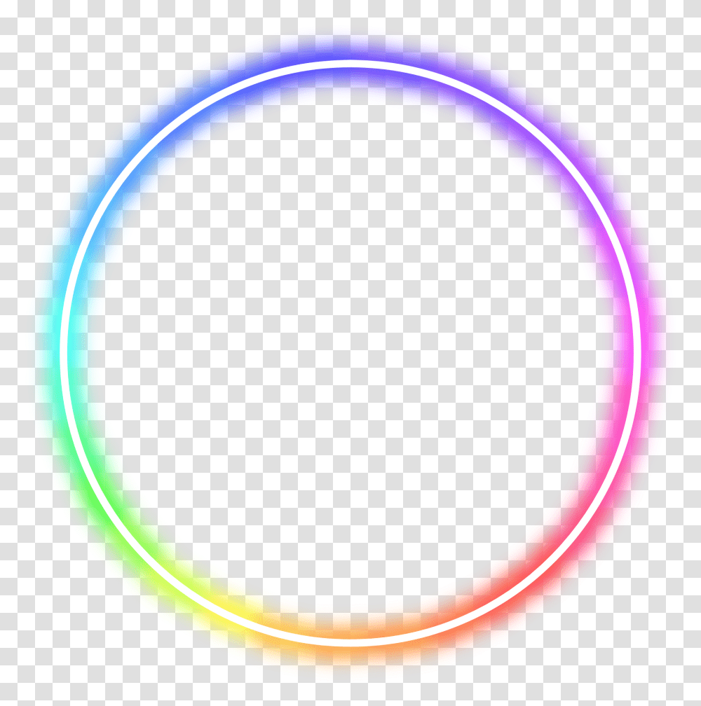 Neon Rainbow Neoneffect Circulo Circle Circle, Light, Lighting, Flare, Hoop Transparent Png