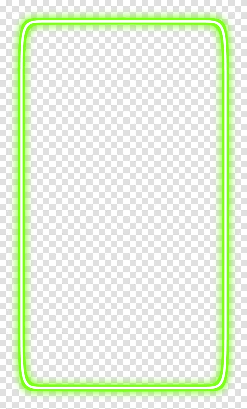 Neon Rectangle Freetoedit Green Frame Border Display Device, Mobile Phone, Electronics, Face Transparent Png