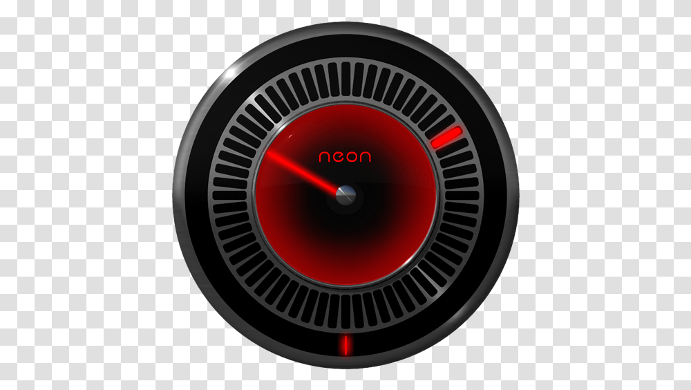 Neon Red Laser Clock Widget Straw Man Award, Gauge, Tachometer Transparent Png