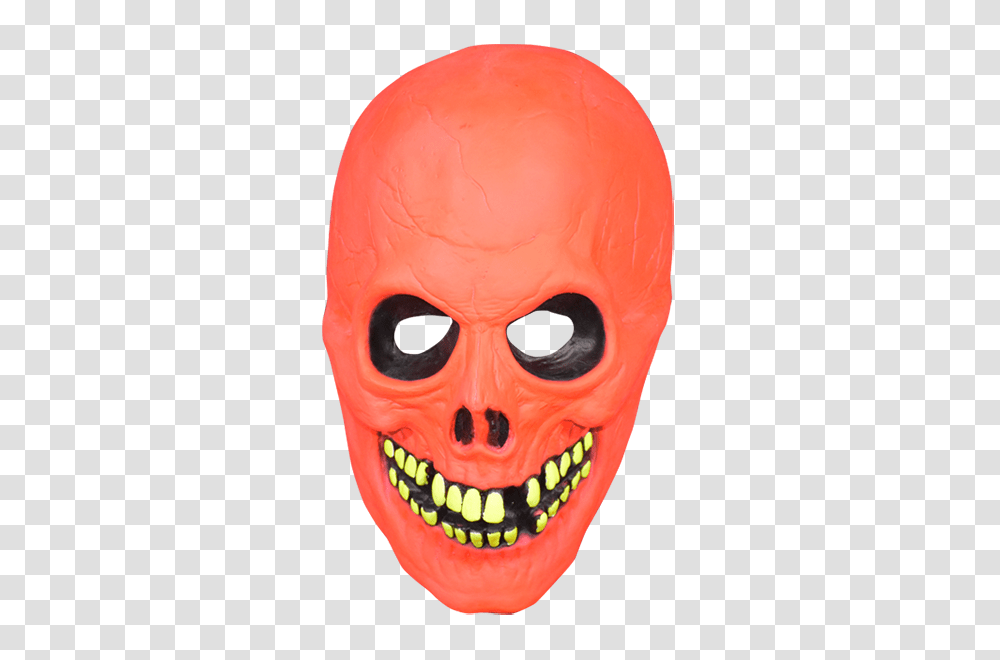 Neon Red Skull Latex Mask, Sunglasses, Accessories, Accessory, Teeth Transparent Png