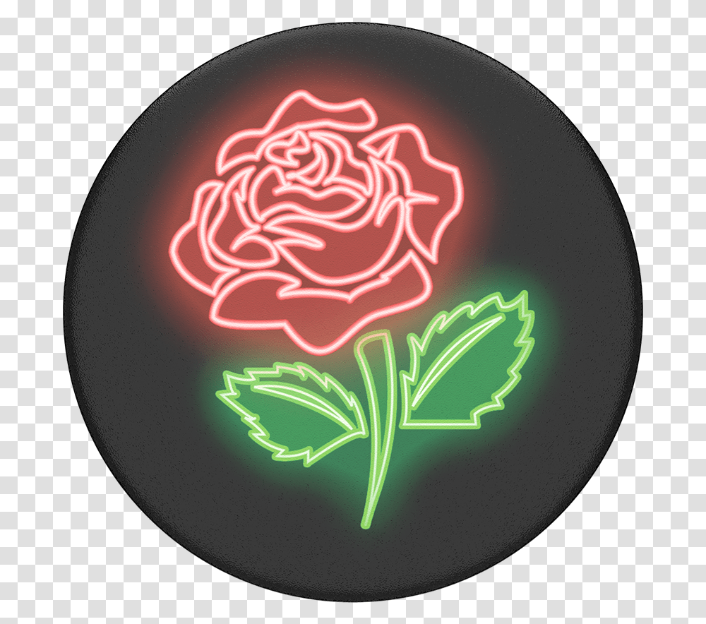 Neon Rose Popsocket, Light Transparent Png