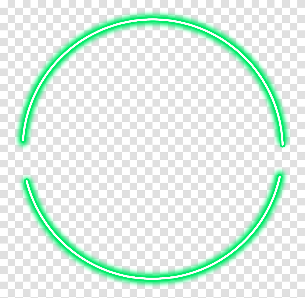 Neon Roundgreen Freetoedit Circle Frame Border Circle, Light Transparent Png