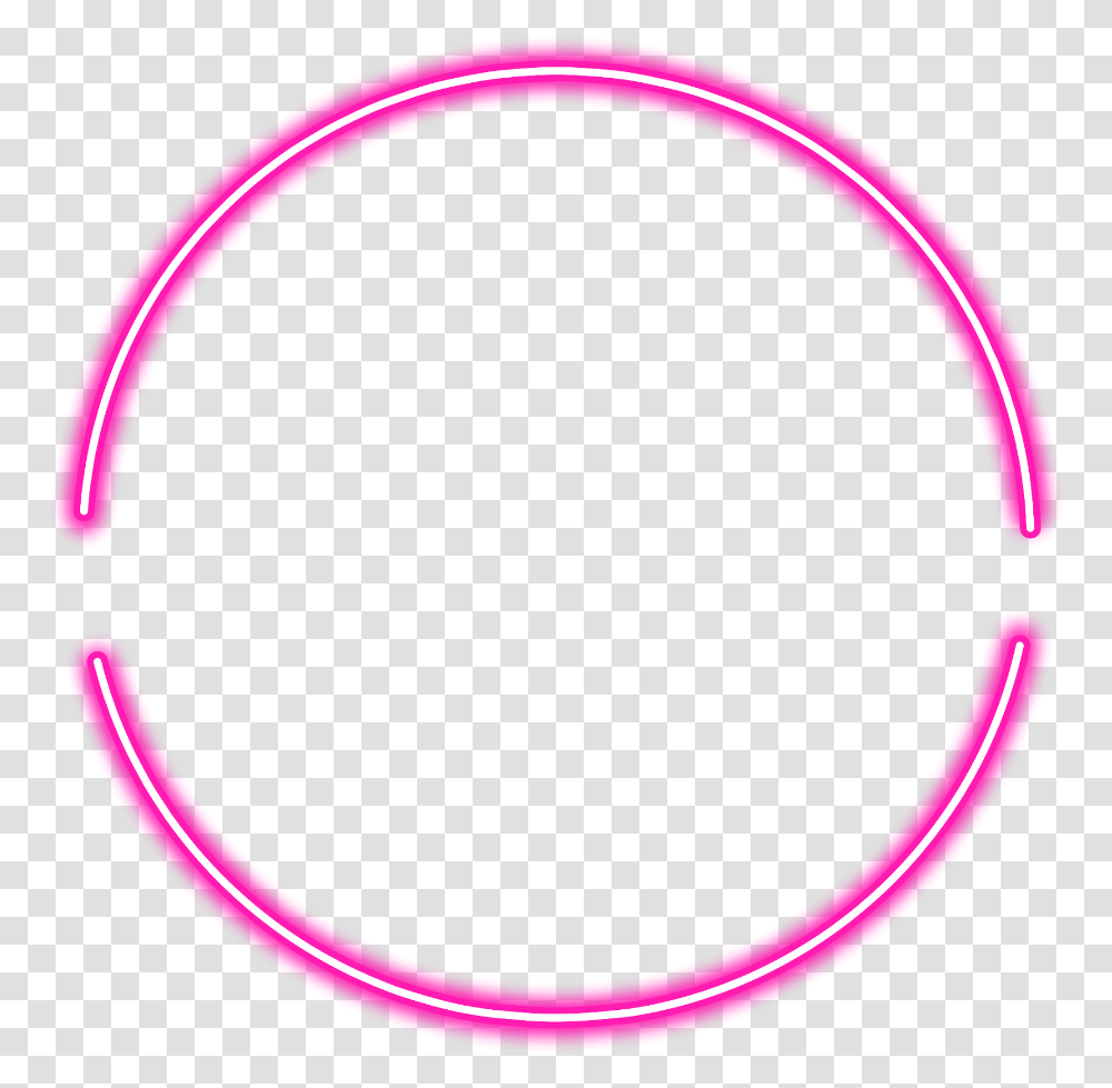 Neon Roundpink Freetoedit Circle Frame Border Circle, Light Transparent Png