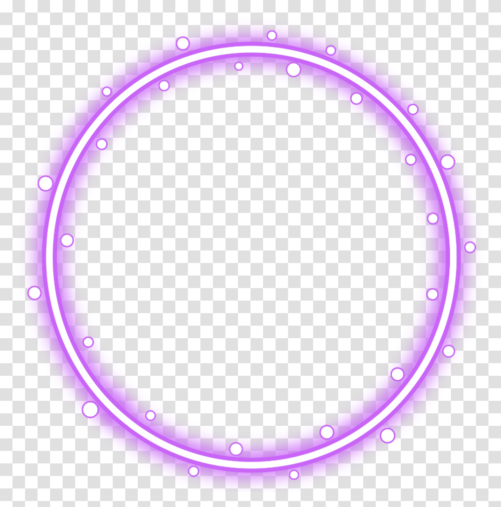 Neon Roundpurple Freetoedit Circle Frame Border Neon Circle, Light, Lighting, Tape Transparent Png