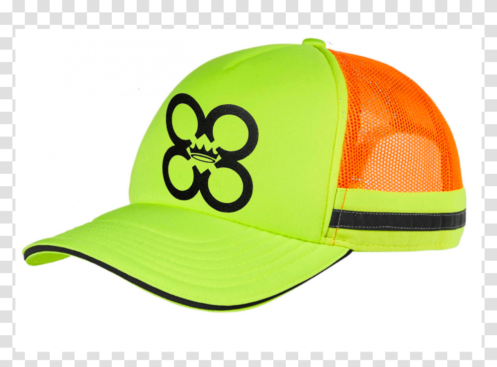 Neon Safety Trucker Crown, Apparel, Baseball Cap, Hat Transparent Png