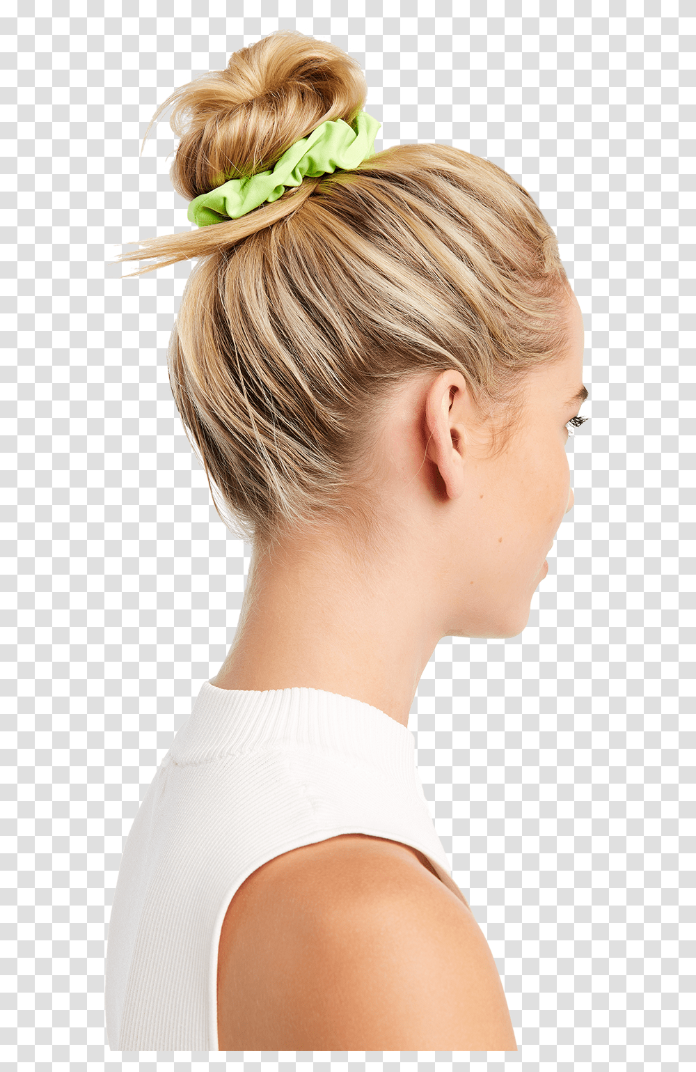 Neon Scrunchie Girl, Hair, Person, Human, Haircut Transparent Png