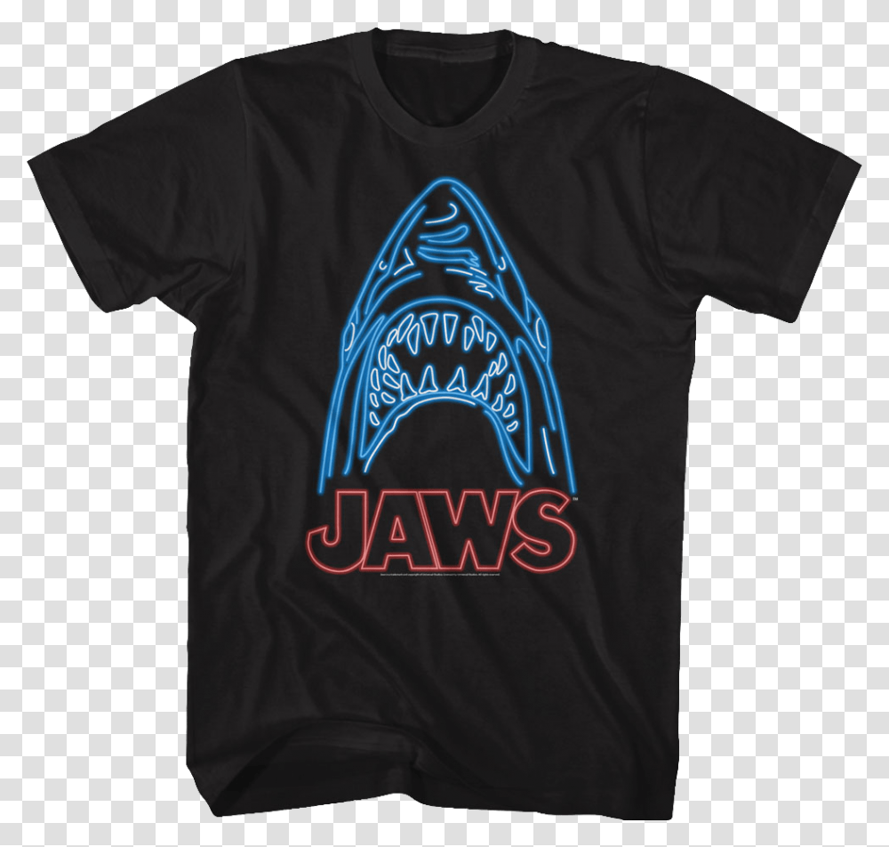 Neon Shark Jaws T Shirt T Shirt Biff Tannen, Apparel, T-Shirt, Person Transparent Png
