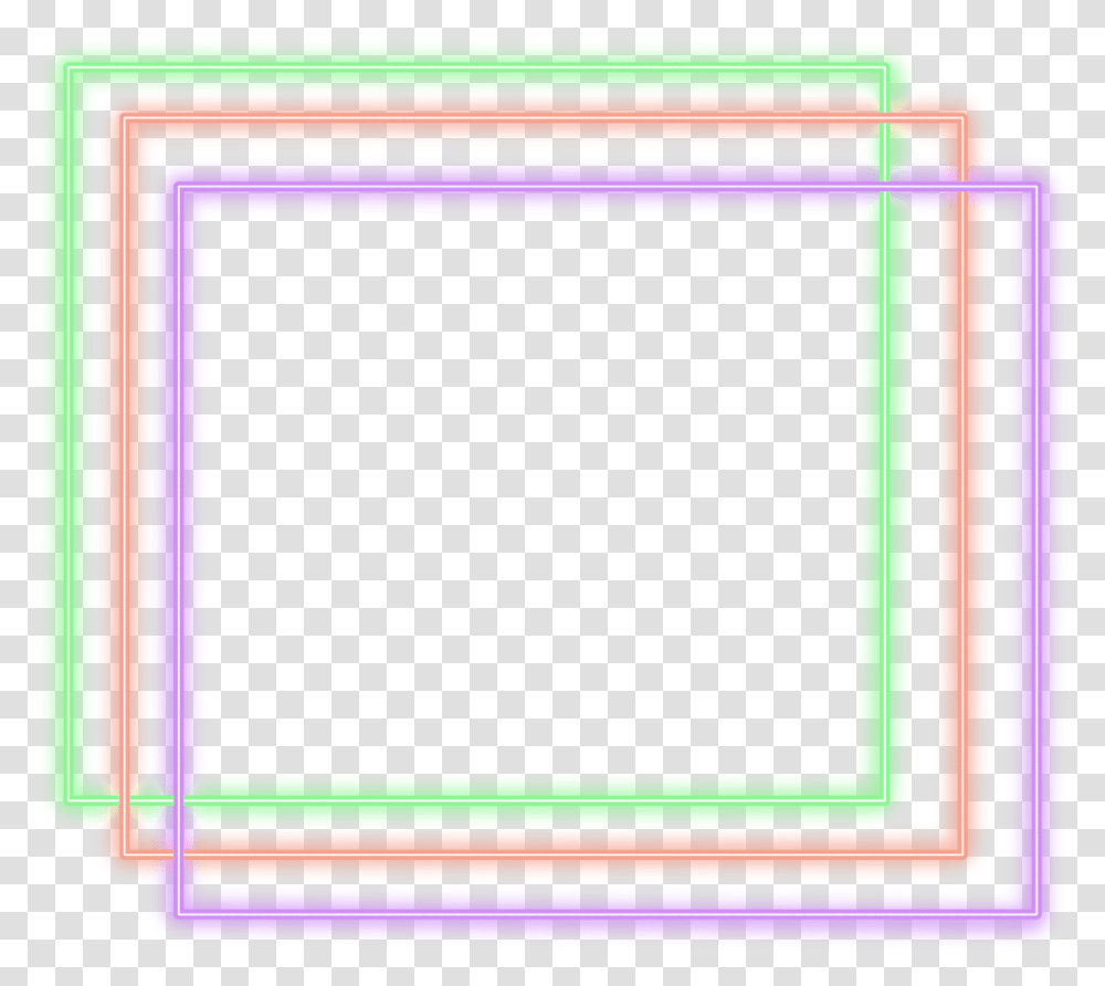 Neon Square Color Frame Neon, Label, Mailbox, Letterbox Transparent Png