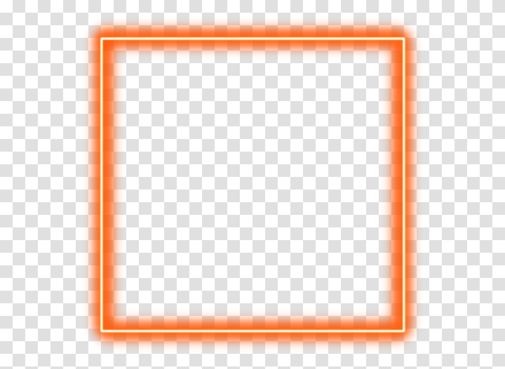 Neon Square Freetoedit Frame Orange Border Geometric Orange Frame, Monitor, Screen, Electronics, Display Transparent Png
