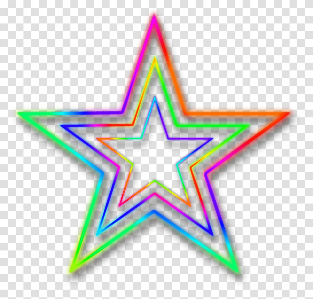 Neon Star Clipart Neon, Lighting, Star Symbol, Cross Transparent Png