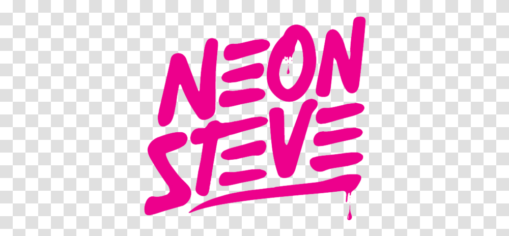 Neon Steve Social Color Gradient, Text, Label, Handwriting, Alphabet Transparent Png
