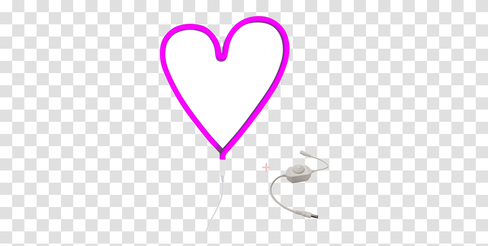 Neon Style Light Dimmer Girly, Heart, Balloon, Label, Text Transparent Png