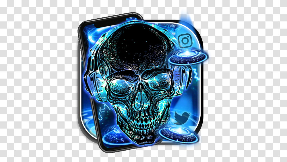 Neon Tech Skull Themes Hd Wallpapers 3d Icons Q&a Tips Scary, X-Ray, Ct Scan, Medical Imaging X-Ray Film, Graphics Transparent Png