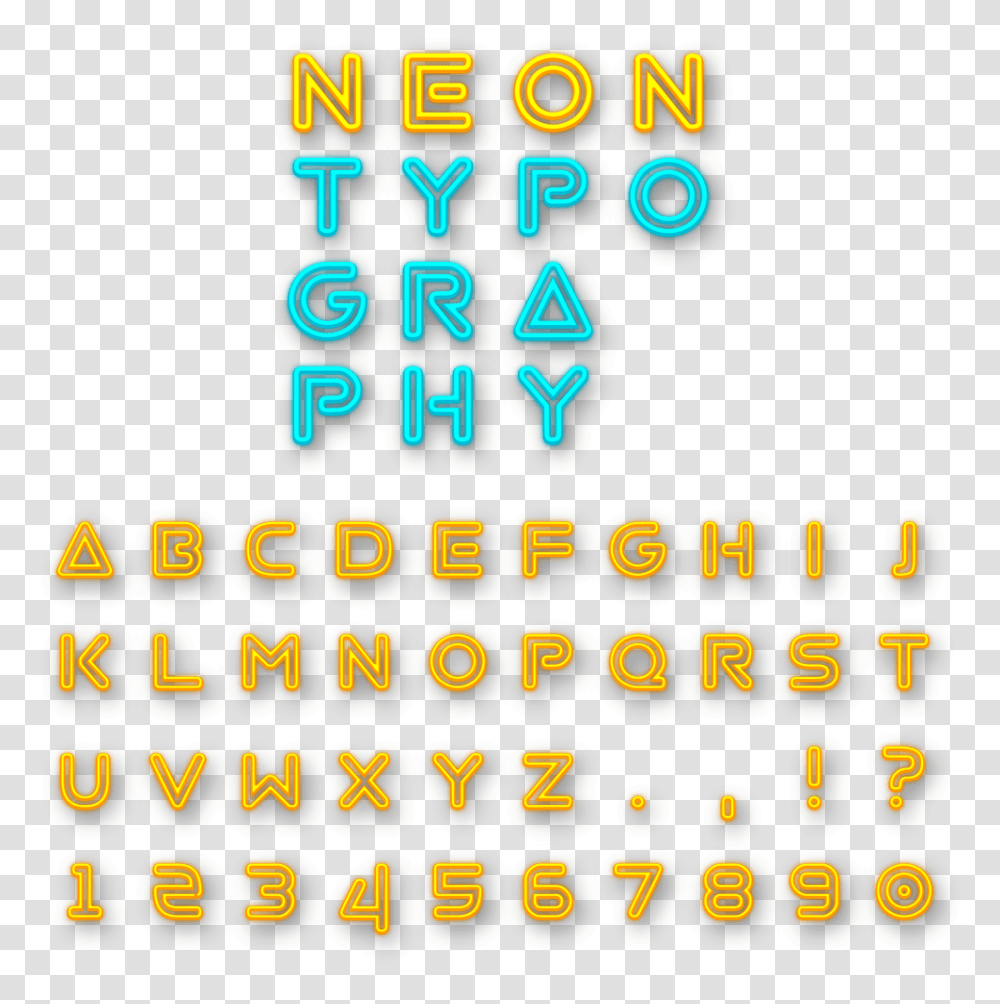 Neon Text, Alphabet, Number, Paper Transparent Png