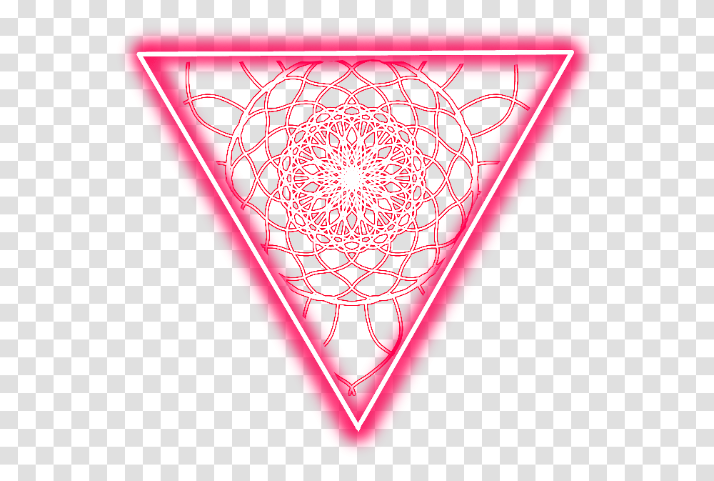 Neon Triangle Freetoedit Geometric Trigon Frame Triangle, Pattern, Heart, Label Transparent Png