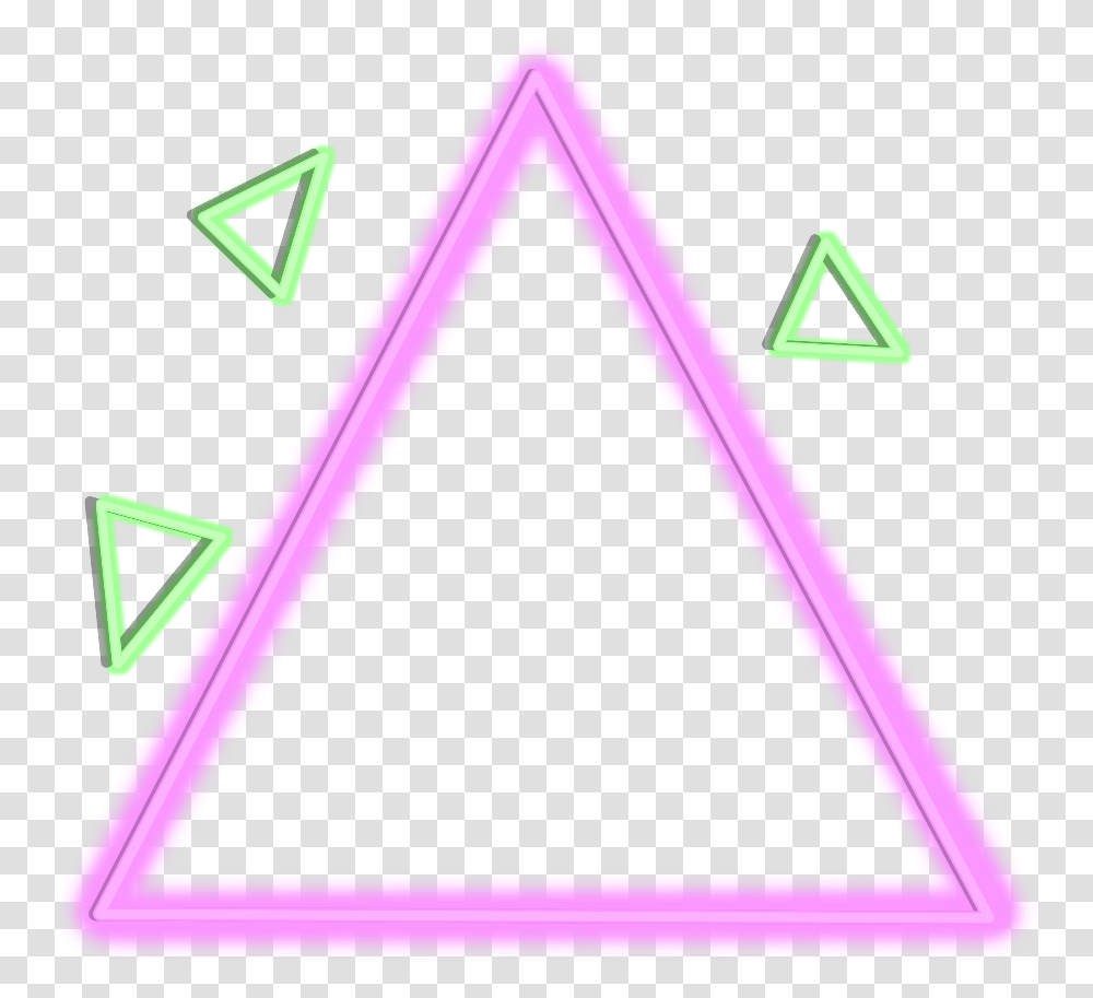 Neon Triangle Glow Colorful Freetoedit Ftestickers Triangle, Alphabet, Number Transparent Png