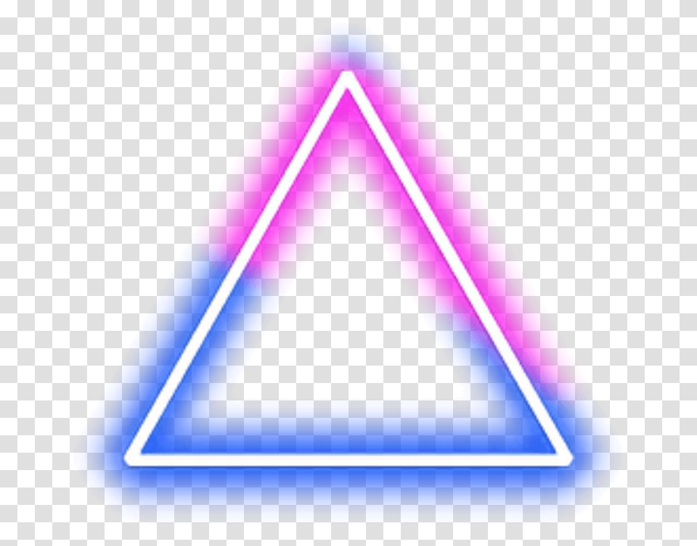 Neon Triangle Light Pink Blue Neon Triangle Transparent Png