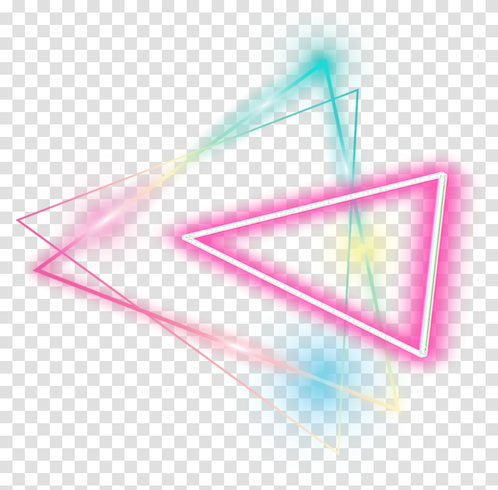 Neon Triangle, Network Transparent Png