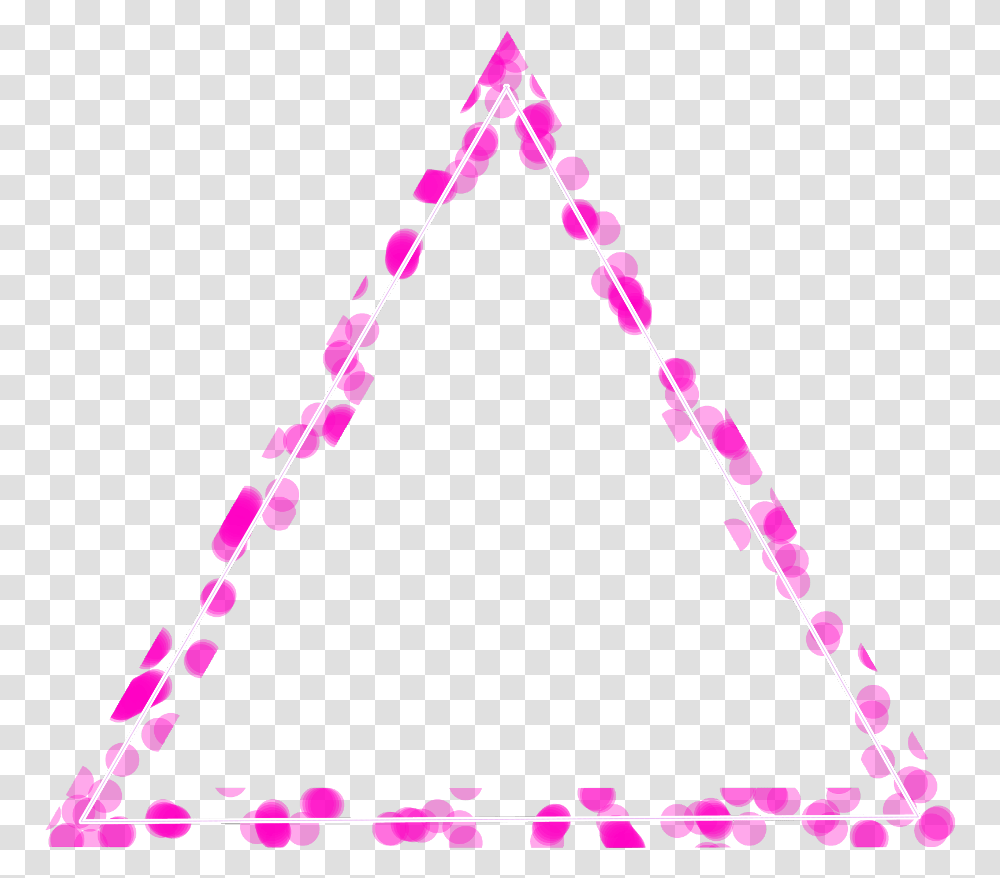 Neon Triangle Pink Freetoedit Geometric Trigon Picsart Photo Studio, Bow Transparent Png