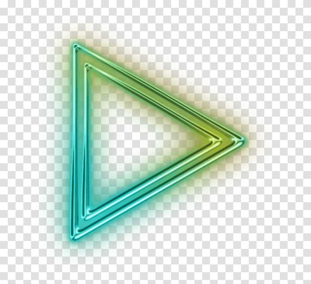 Neon Triangles Triangle, Light, Mailbox, Letterbox, Ornament Transparent Png