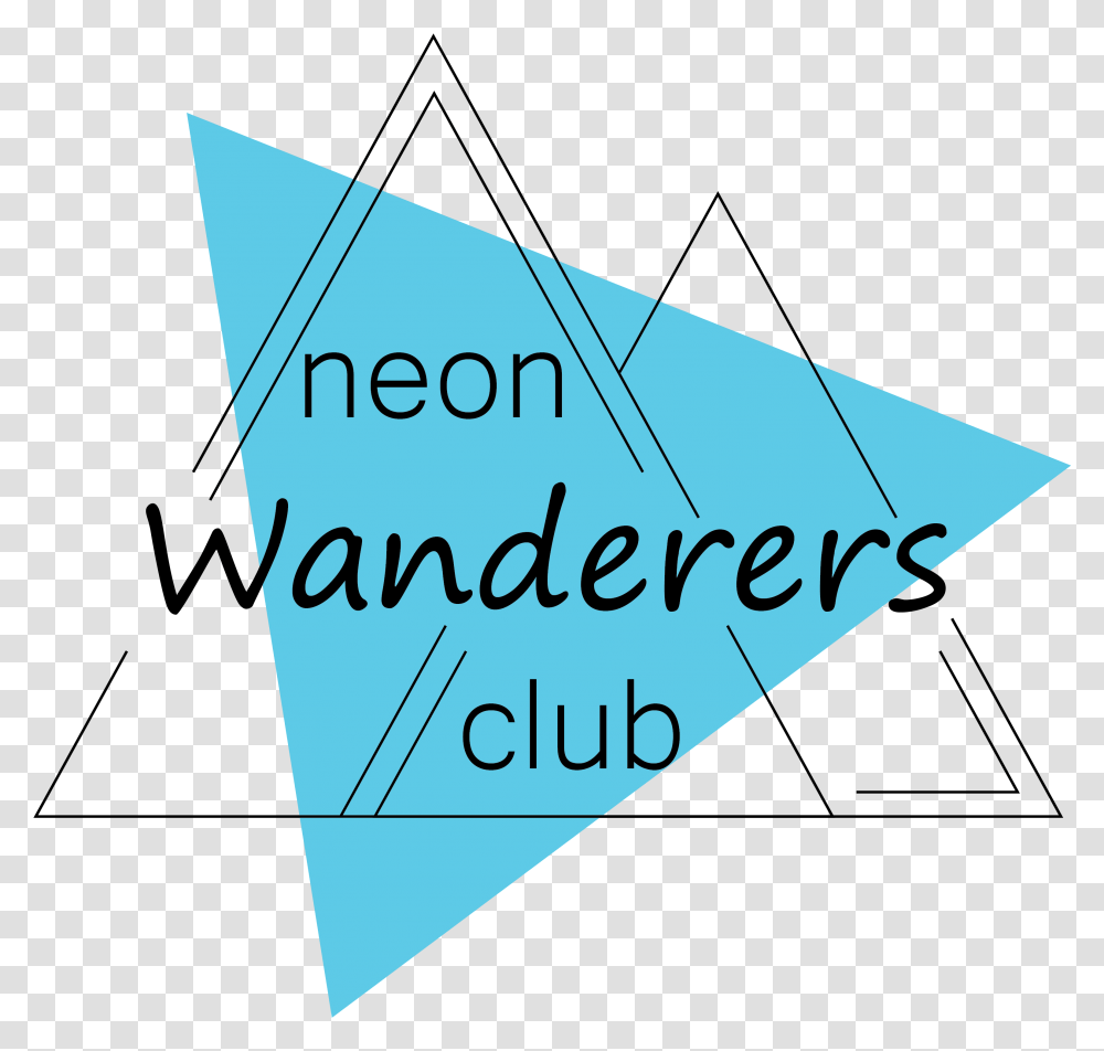 Neon Wanderers Club Hofladen, Triangle, Text, Business Card, Paper Transparent Png